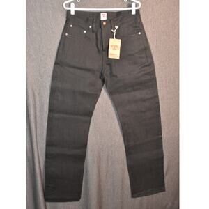 NWT Tellason Men's 30 Fredy Freddy Black Wide Leg Denim Jeans Kaihara Cotton